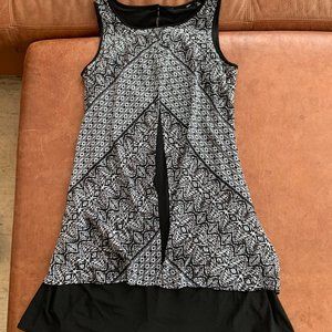 Tank Dress, Black/White, Women's Med